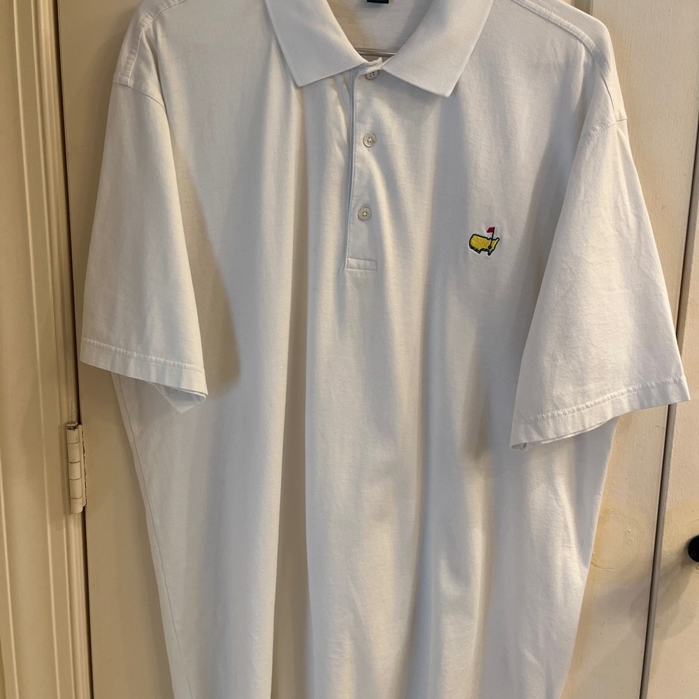 Men’s White Polo Shirt with Masters logo